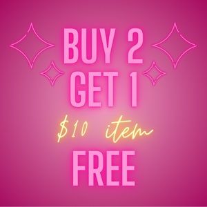 BUNDLE SALE!! Buy any 2 items ans get 1 item $10 or less for free!!